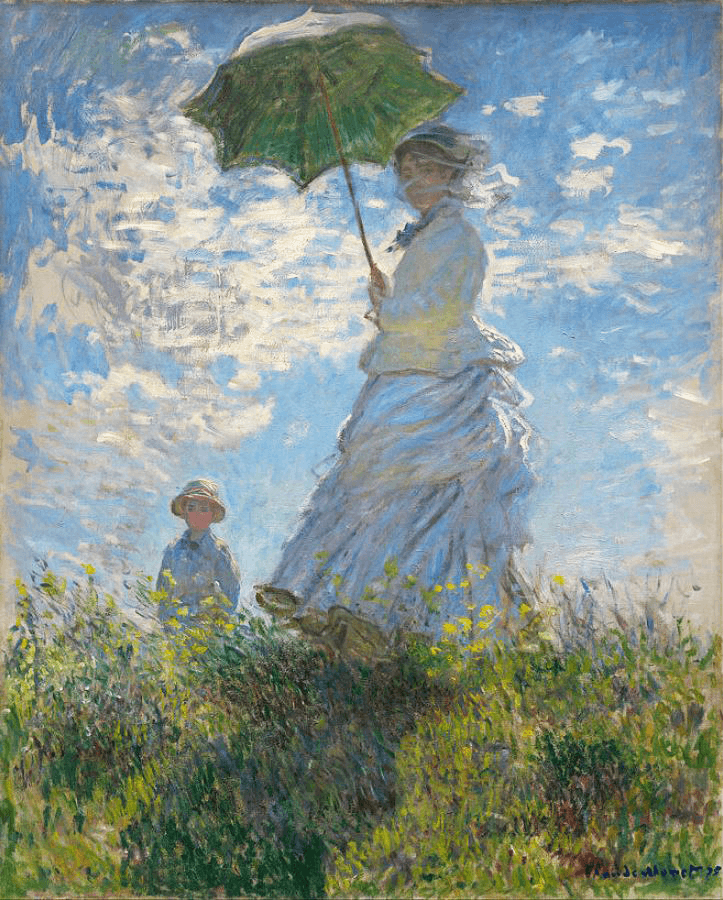 Claude Monet, Woman with a Parasol — Madame Monet and Her Son, 1875